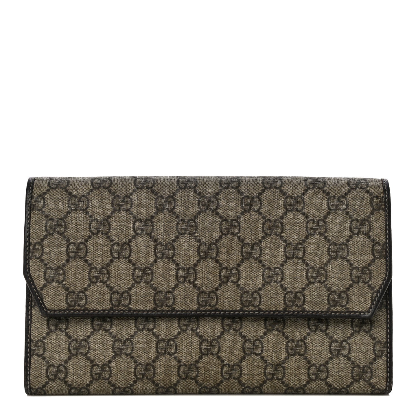 GG Supreme Monogram Travel Organizer Flap Wallet Brown
