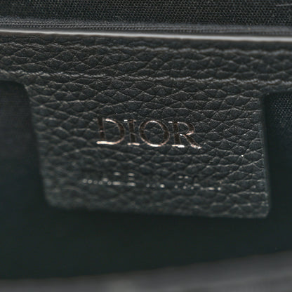 Christian Dior Oblique Jacquard Grained Calfskin Mini Saddle Messenger Bag With Flap Black 6 of 14