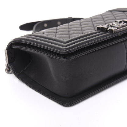Chanel Calfskin Quilted Medium Boy Flap Black 8 of 9