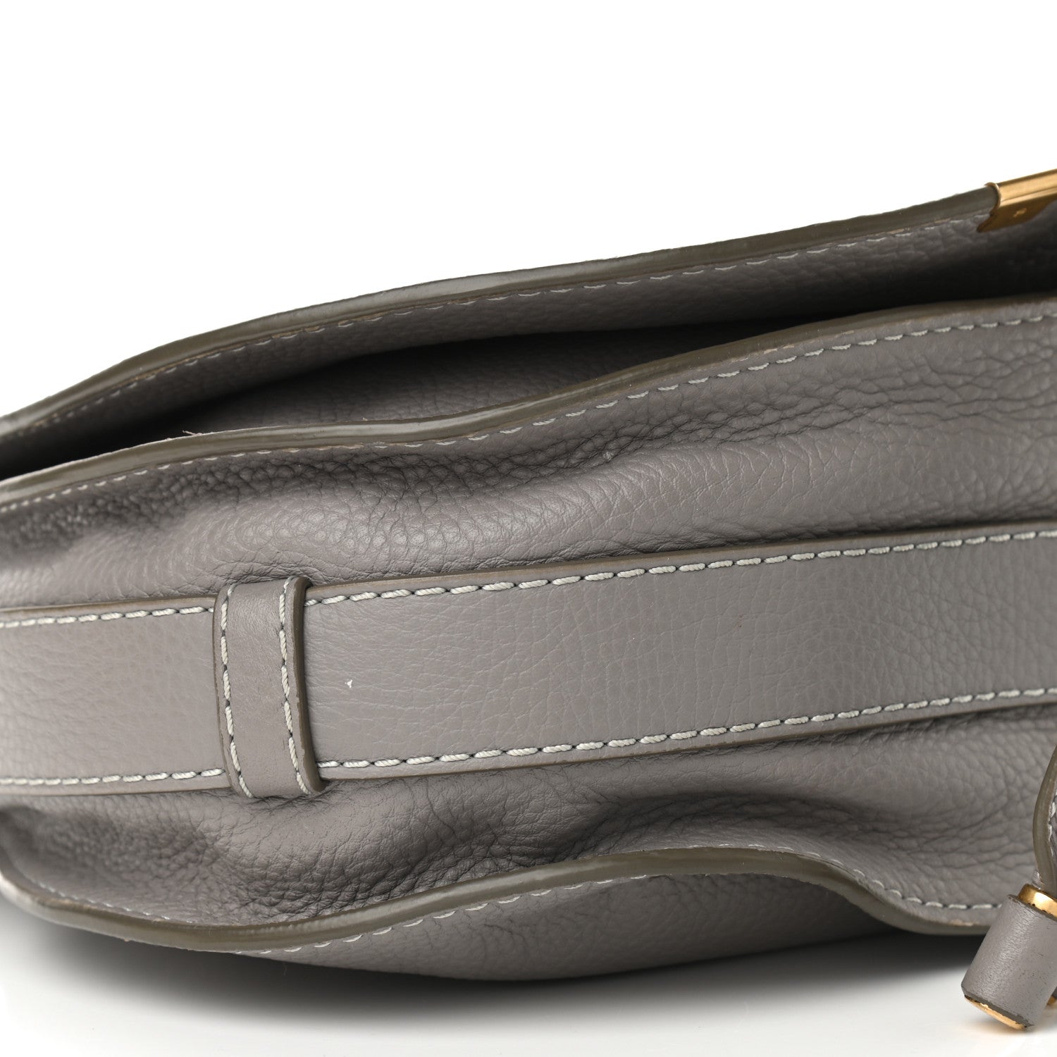 Chloe Calfskin Medium Marcie Round Crossbody Bag Cashmere Grey 11 of 12