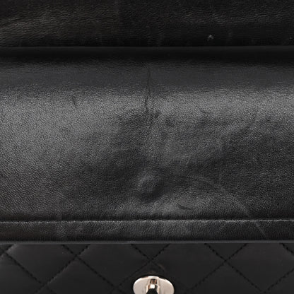 Chanel Lambskin Quilted Medium Double Flap Black 15 of 19