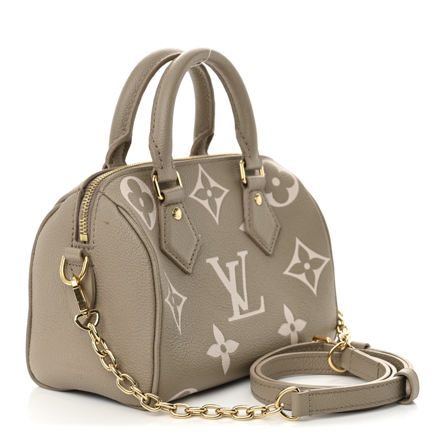 Louis Vuitton Empreinte Monogram Giant Speedy Bandouliere 20 Creme Beige 3 of 9