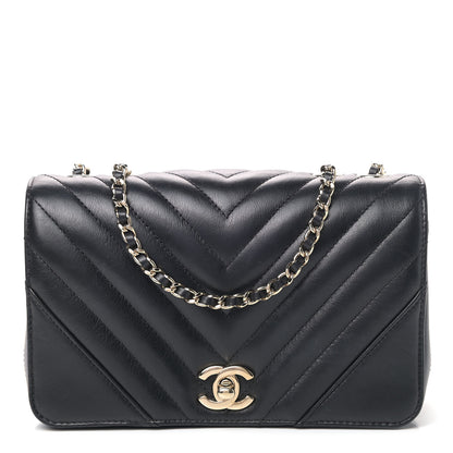 Chanel Calfskin Chevron Quilted Mini Statement Flap Black 1 of 5