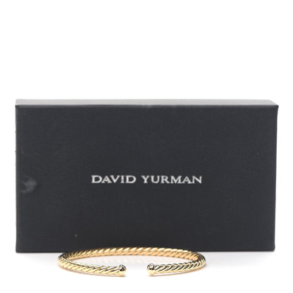 David Yurman 18K Yellow Gold 4mm Cablespira Bracelet 6 of 10