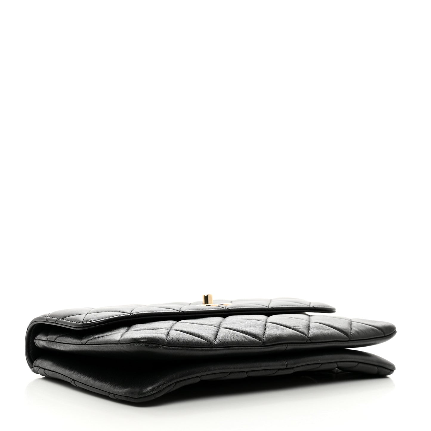 Lambskin Quilted Medium Trendy CC Flap Black