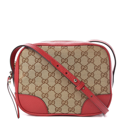Gucci Monogram Mini Bree Messenger Bag Red 1 of 9