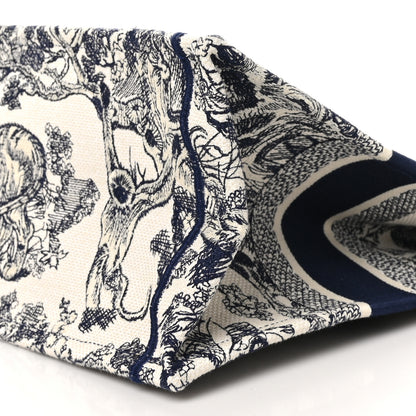 Christian Dior Canvas Embroidered Medium Dioriviera Toile De Jouy Book Tote Blue 10 of 10