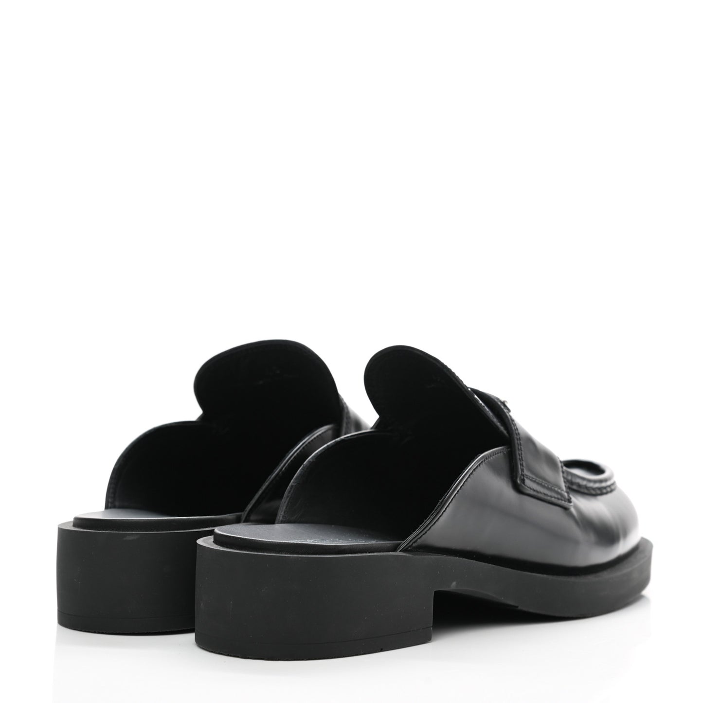 Spazzolato Triangle 40mm Loafer Mules 40 Black