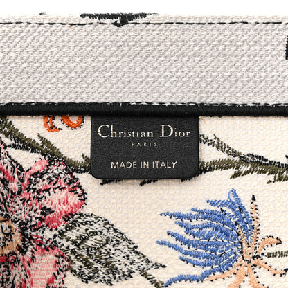 Christian Dior Canvas Embroidered Large Rosa Mutabilis Book Tote White Multicolor 6 of 11