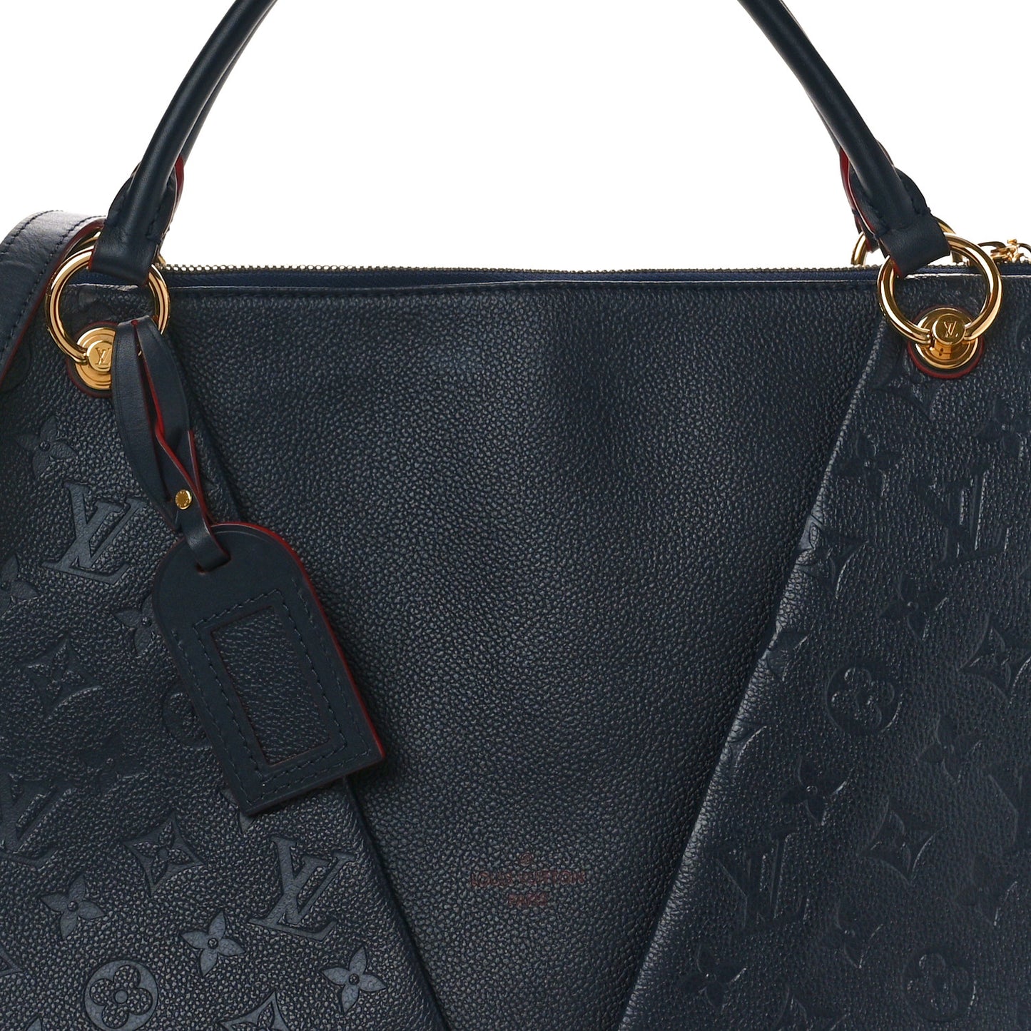 Empreinte V Tote MM Marine Rouge