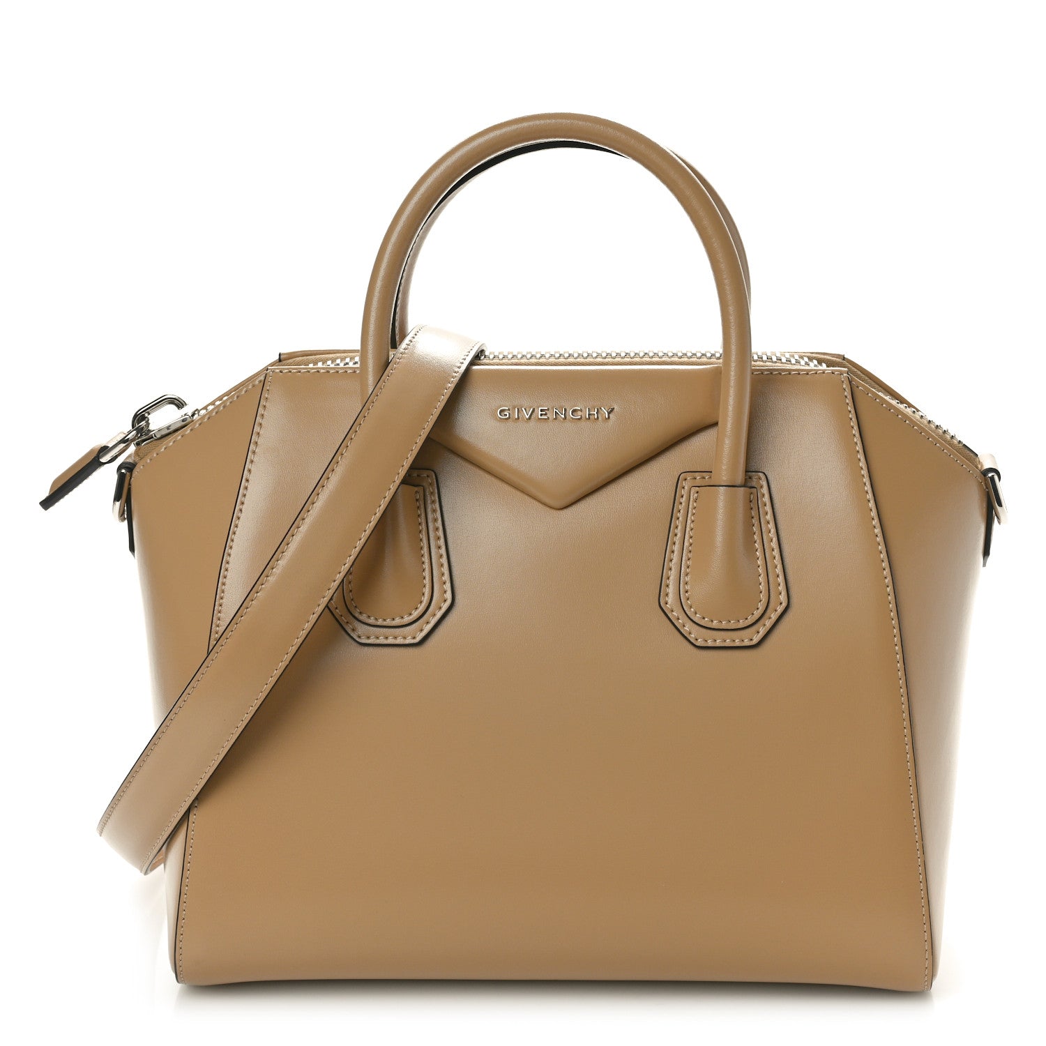 Givenchy Shiny Lord Calfskin Small Antigona Beige Cappuccino 1 of 10