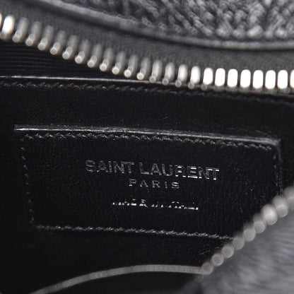 Saint Laurent Calfskin Crocodile Embossed Small Classic Monogram Camera Bag Black 8 of 9