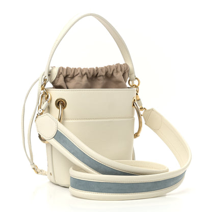 Chloe Smooth Calfskin Logo Mini Roy Bucket Bag Natural White 2 of 9