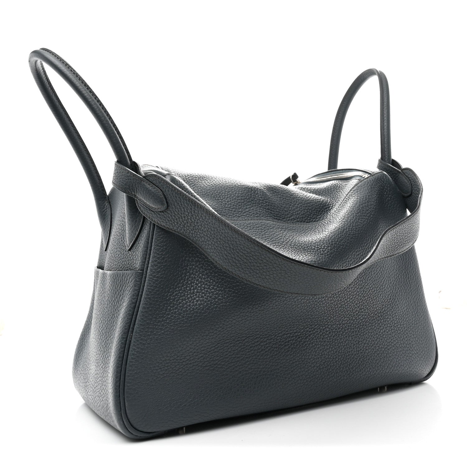 Hermes Taurillon Clemence Lindy 34 Bleu Orage 3 of 10