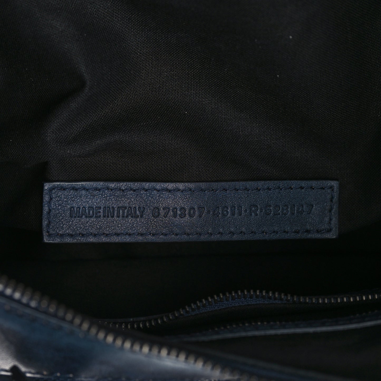 Used Calfskin Small Le Cagole Shoulder Bag Navy