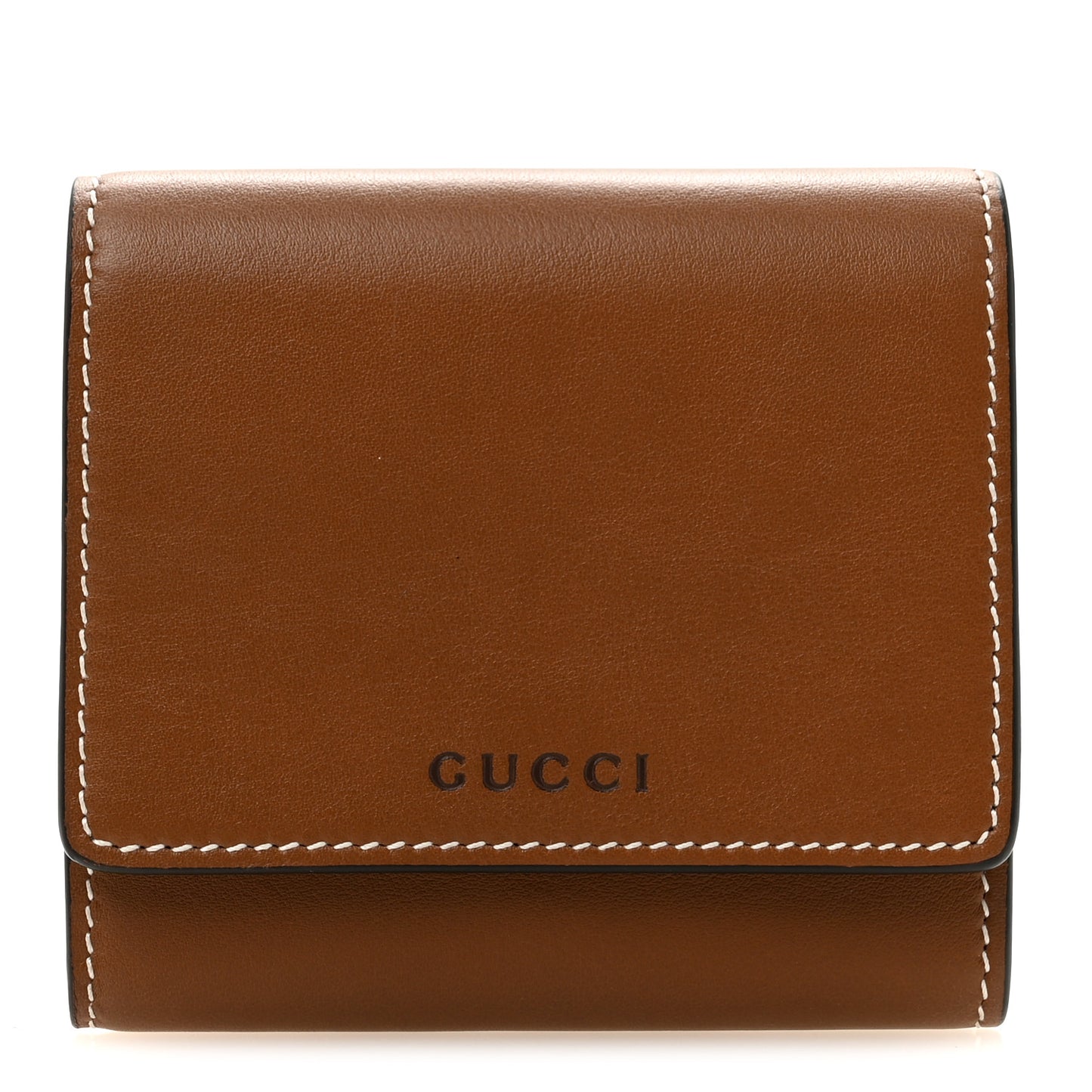 Arabella Calfskin GG Supreme Emblem Medium Zip Wallet  Sundial Beige Ebony Dark Brown