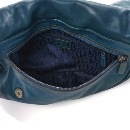 Christian Dior Calfskin Medium Gaucho Double Saddle Bag Dark Blue 4 of 14