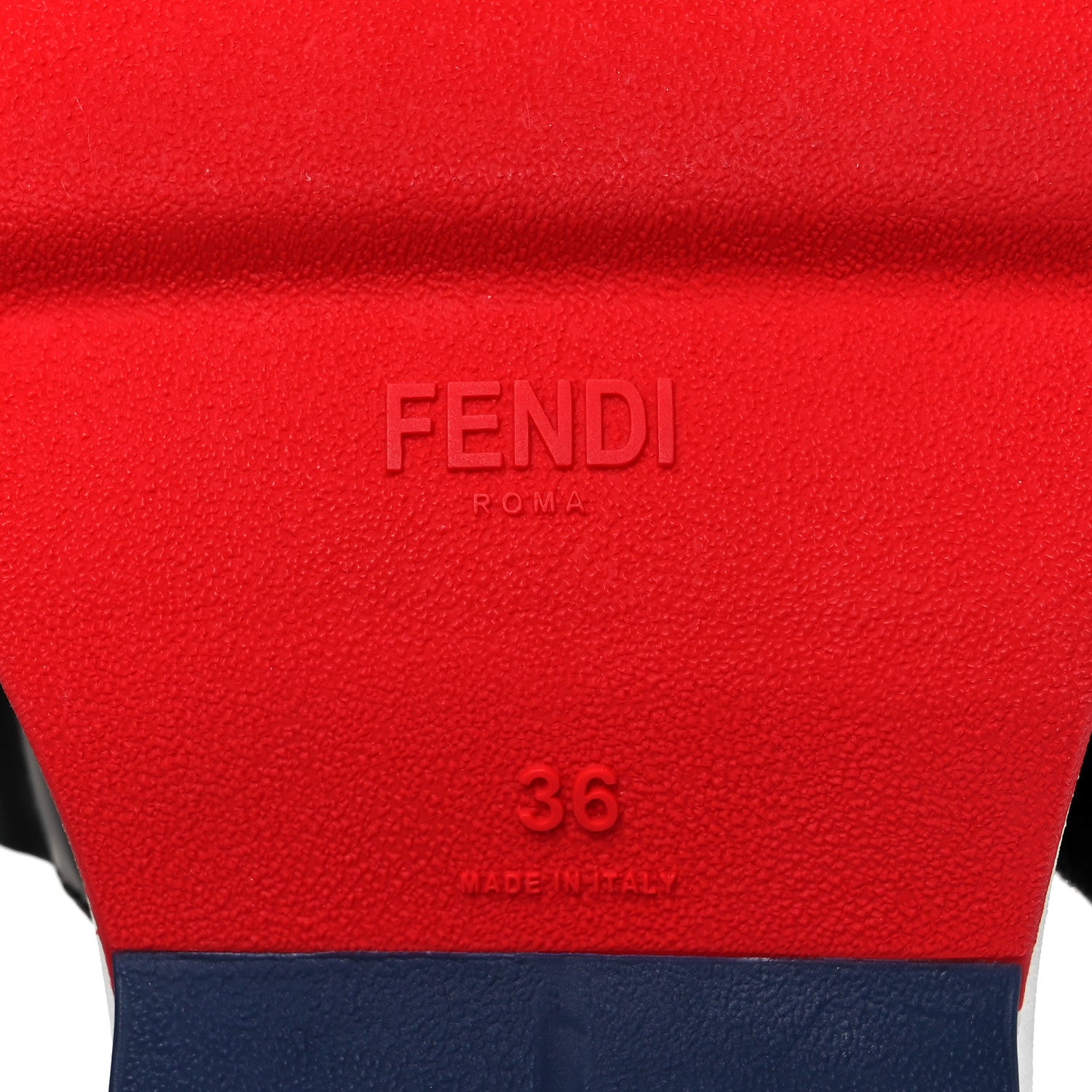 Fendi Stretch Yarn FF Stiff Band Rockoko Sneakers 36 White Tobacco Red 6 of 8