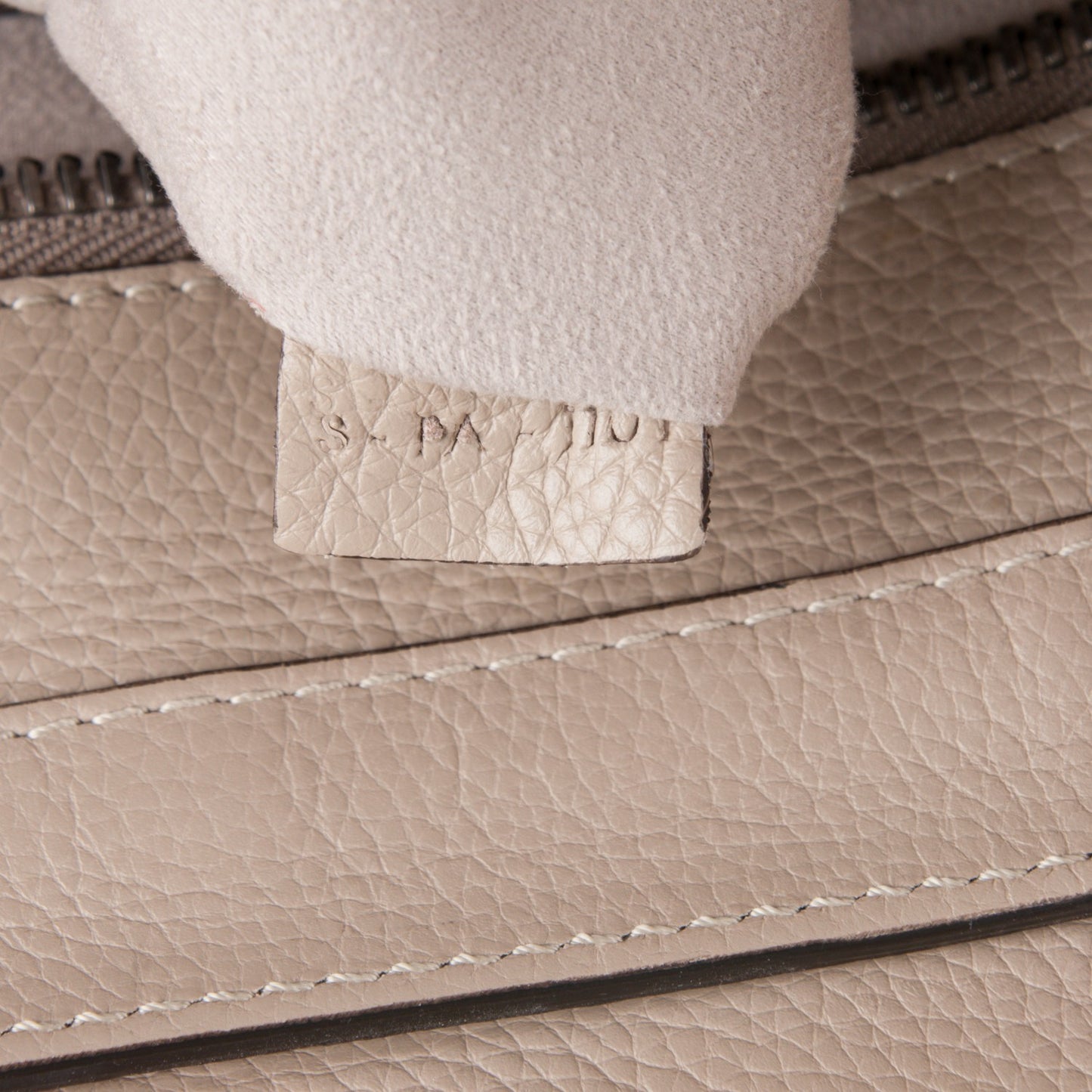Drummed Calfskin Mini Luggage Dune