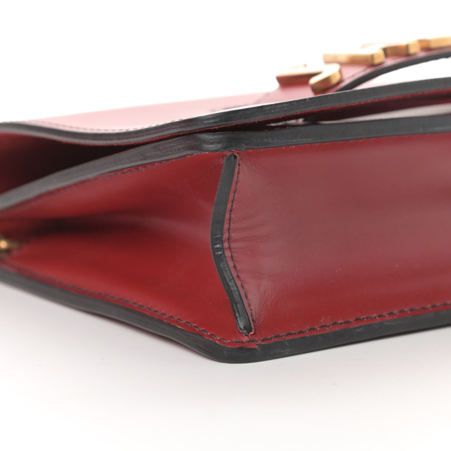 Calfskin J'Adior Chain Flap Bag Red