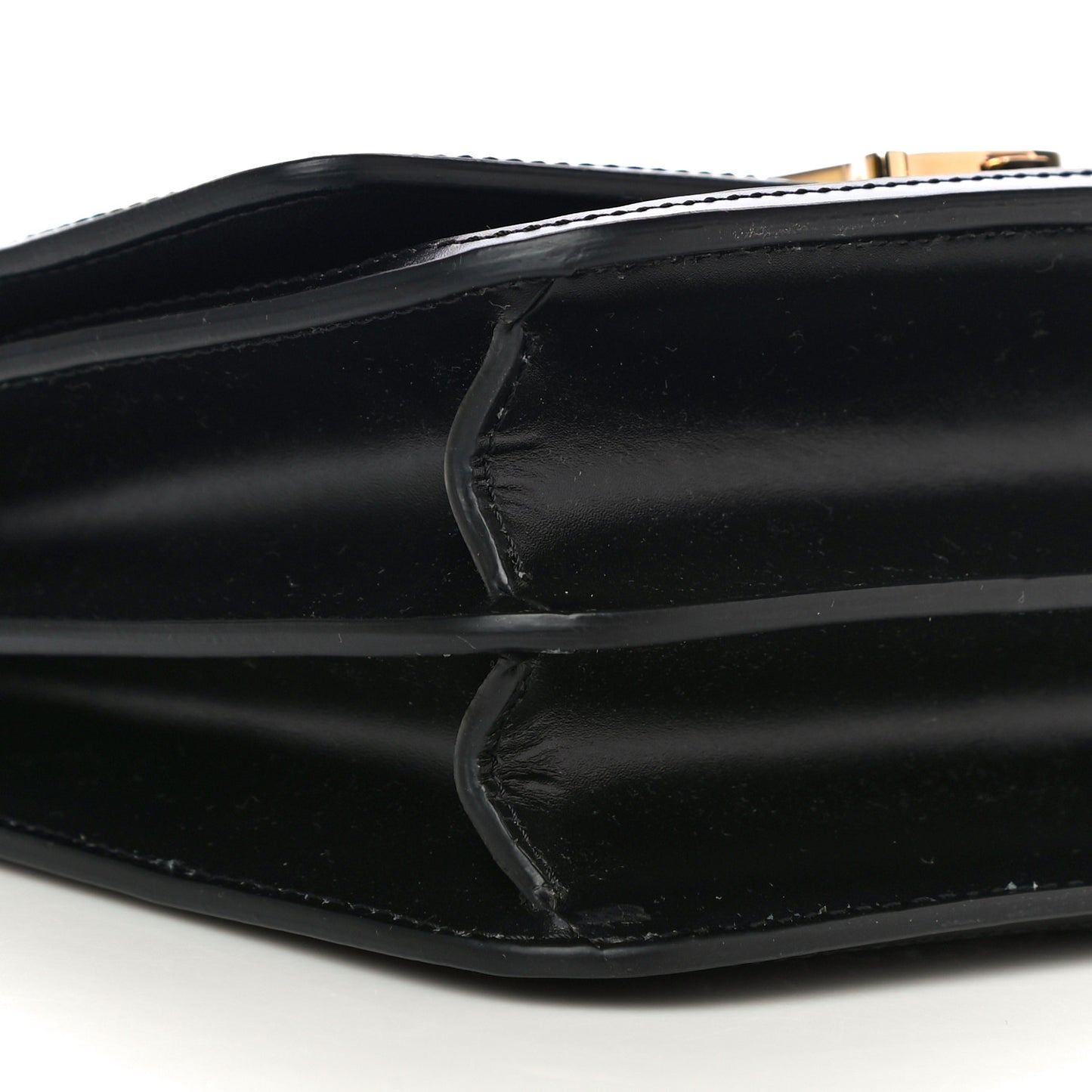 Calfskin Monogram Embossed Small TB Chain Bag Black