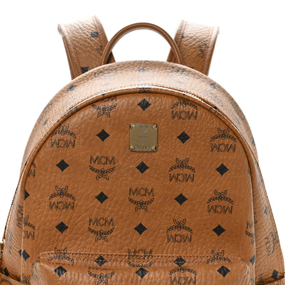 MCM Visetos Small Side Stud Stark Backpack Cognac 8 of 11