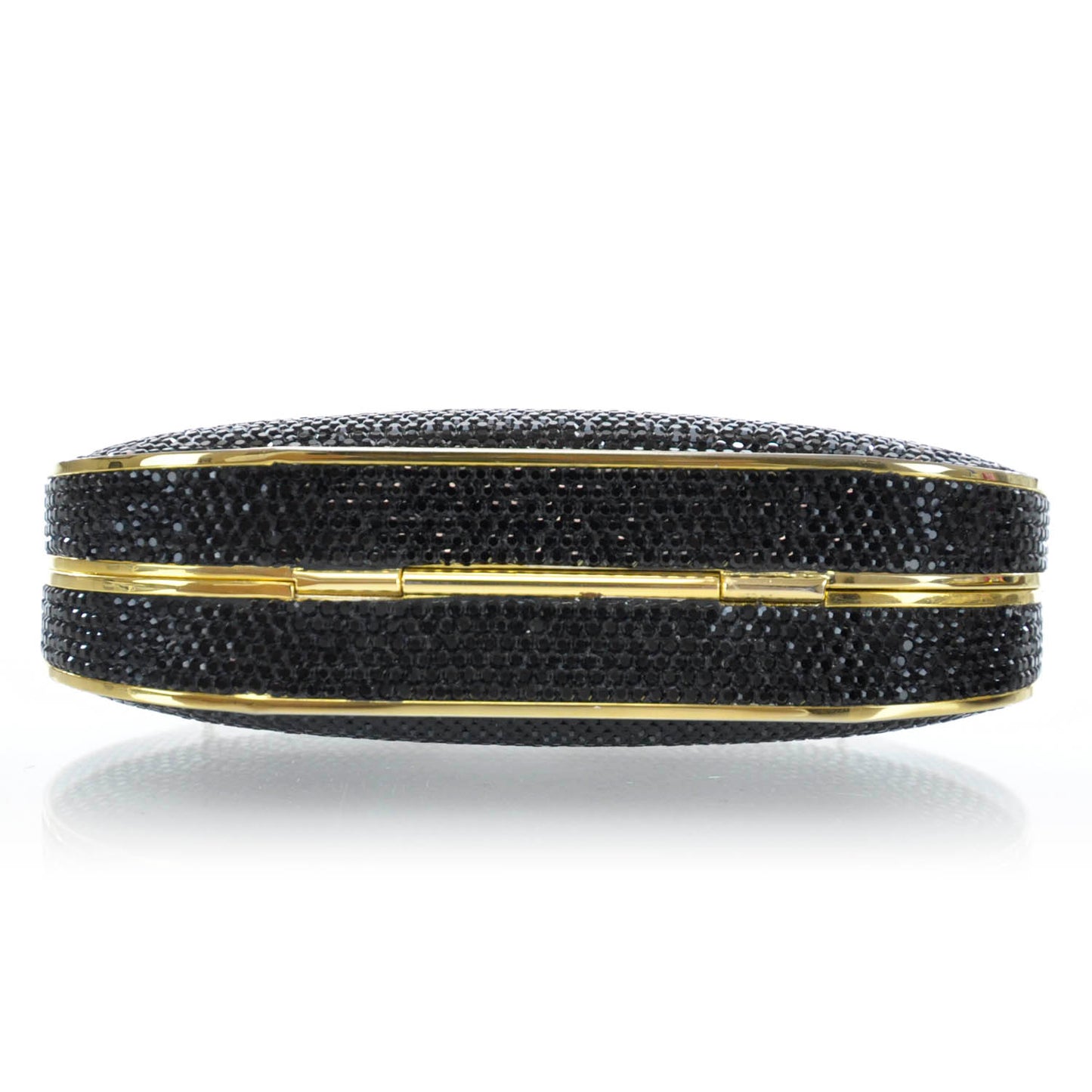 Black Austrian Crystal Minaudiere Clutch