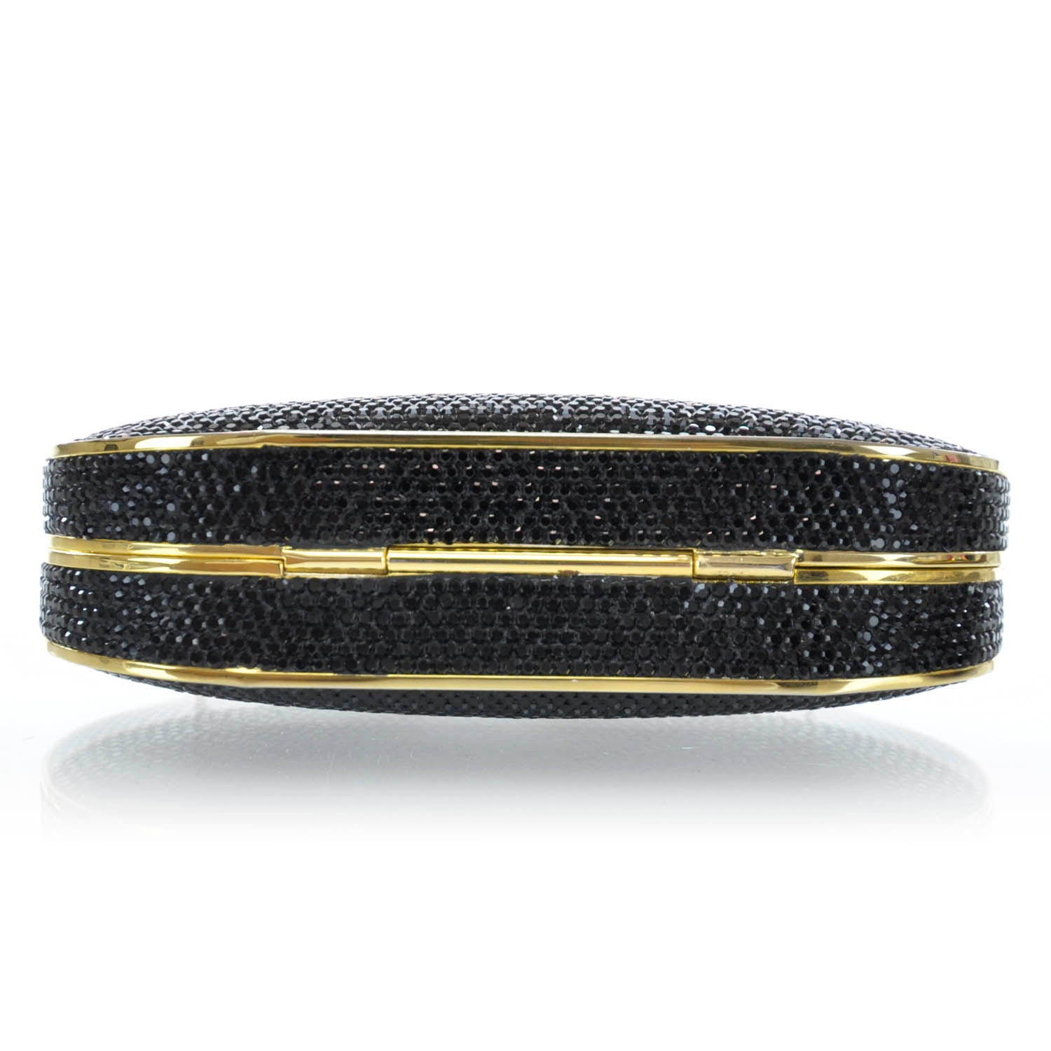 Judith Leiber Black Austrian Crystal Minaudiere Clutch 4 of 7