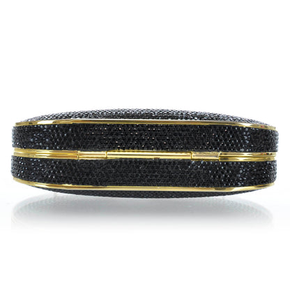 Judith Leiber Black Austrian Crystal Minaudiere Clutch 4 of 7