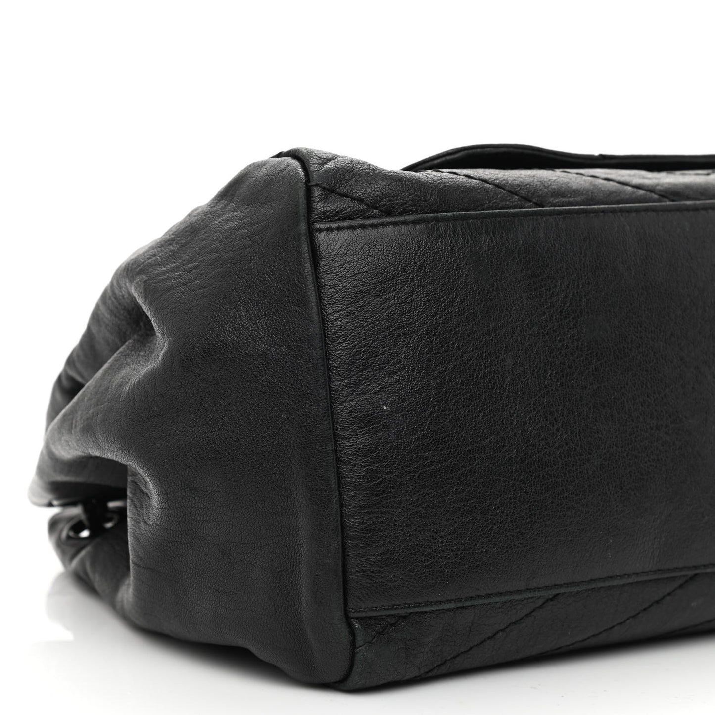 Vintage Lambskin Chevron Monogram Medium Nolita Black