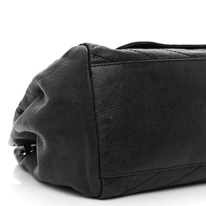 Saint Laurent Vintage Lambskin Chevron Monogram Medium Nolita Black 9 of 10