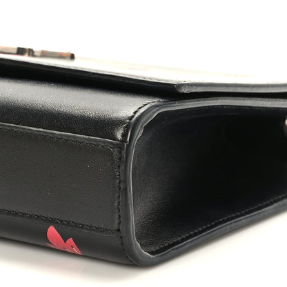 Saint Laurent Calfskin Medium Heart Bolts Monogram Kate Satchel Black 14 of 17