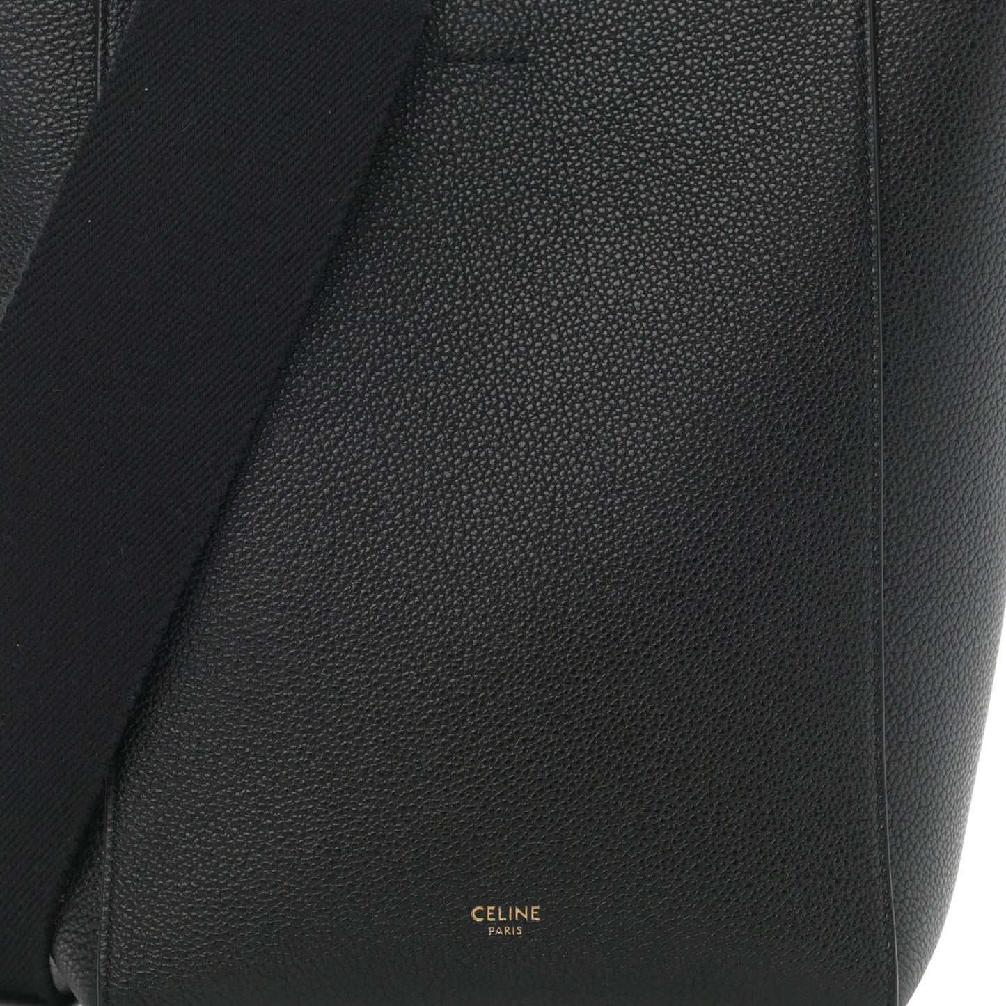 Soft Grained Calfskin Small Sangle Bucket Bag Black