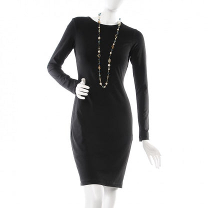 Chanel Pearl Bead CC Long Necklace Blue Gold 2 of 4