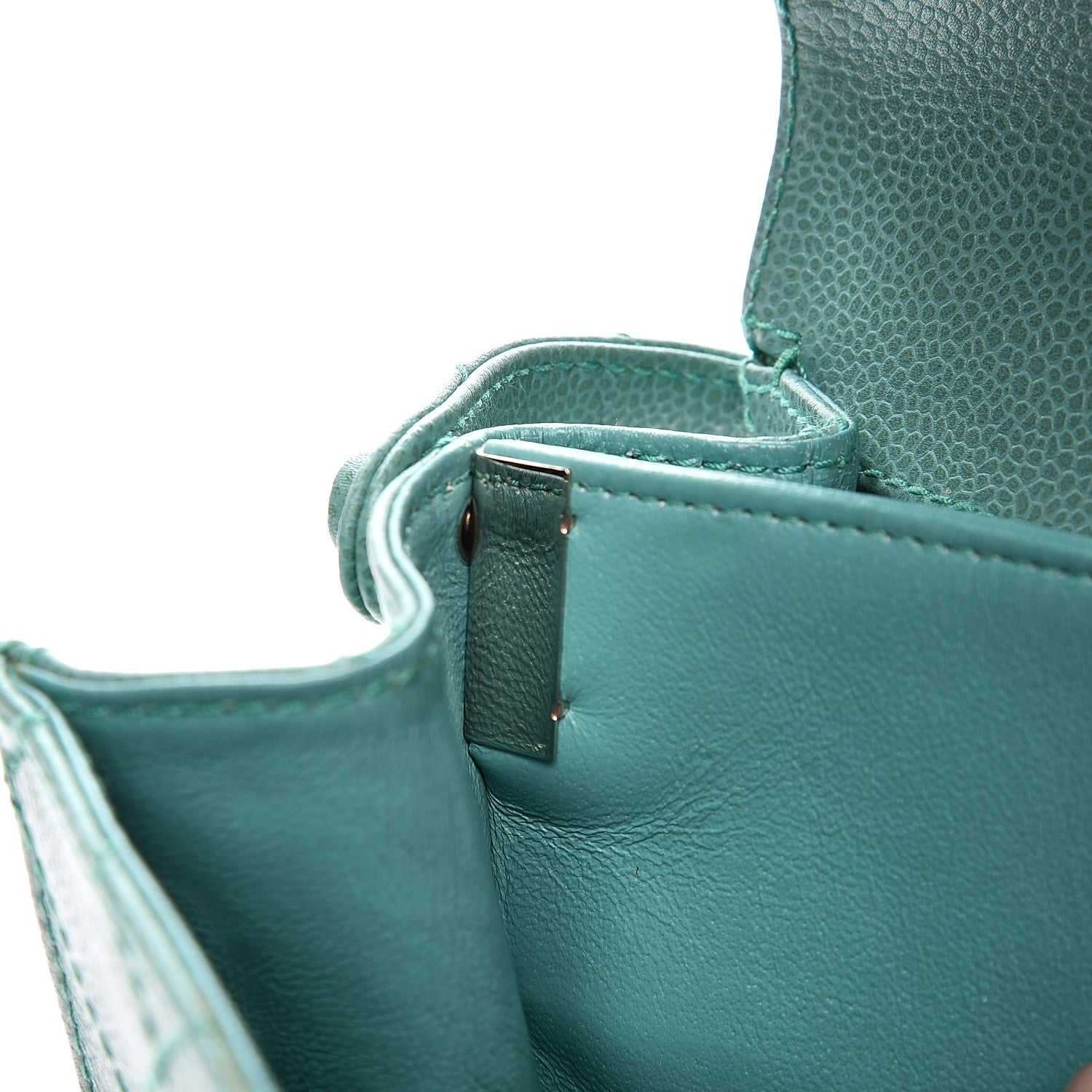 Chanel Caviar Flap Shoulder Bag Green 18 of 21