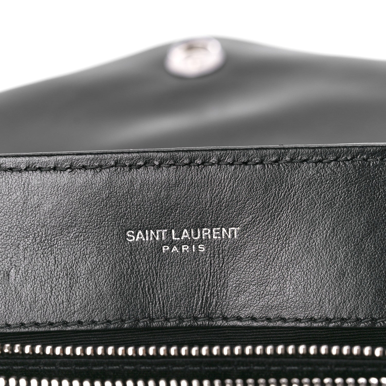 Saint Laurent Calfskin Y Quilted Monogram Medium Loulou Chain Satchel Black 6 of 13