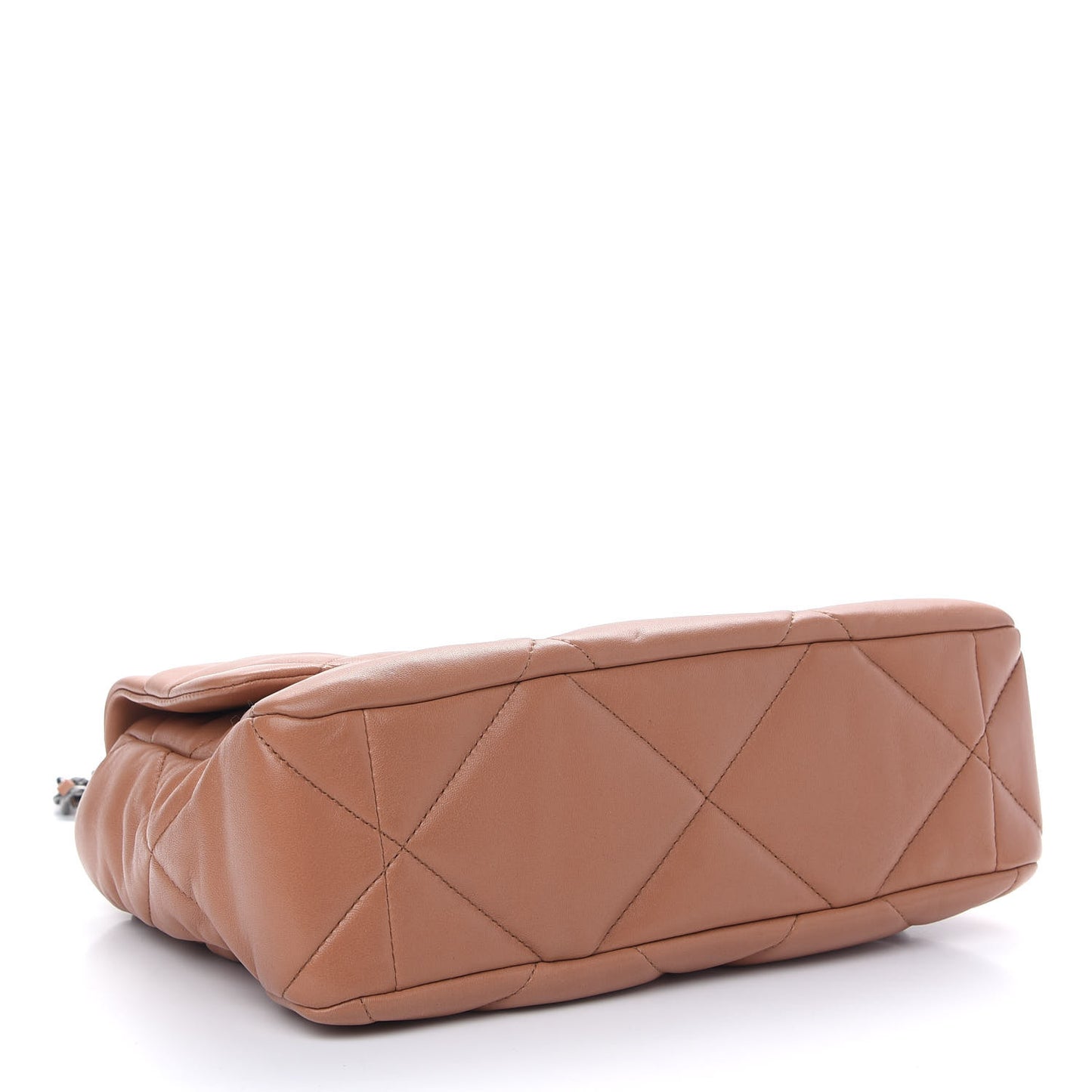 Lambskin Quilted Large Chanel 19 Flap Brown