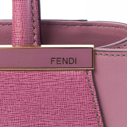 Fendi Vitello Elite Flamingo Petite 2Jours Tote Lilla Glicine 6 of 8