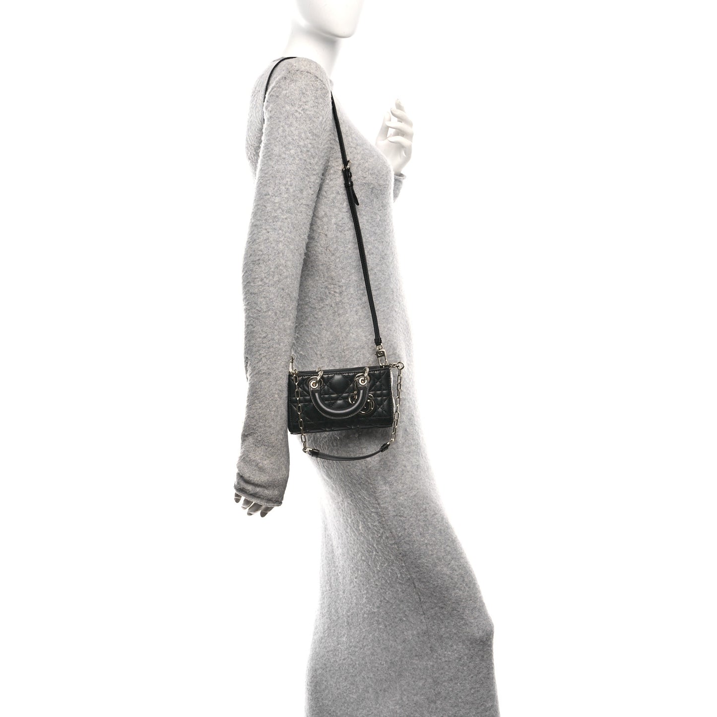 Lambskin Cannage Micro Lady D-Joy Black