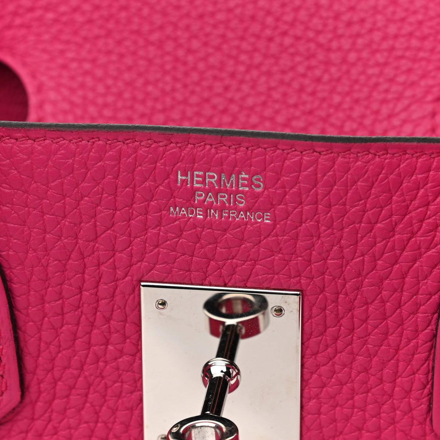 Taurillon Clemence Birkin 30 Rose Shocking