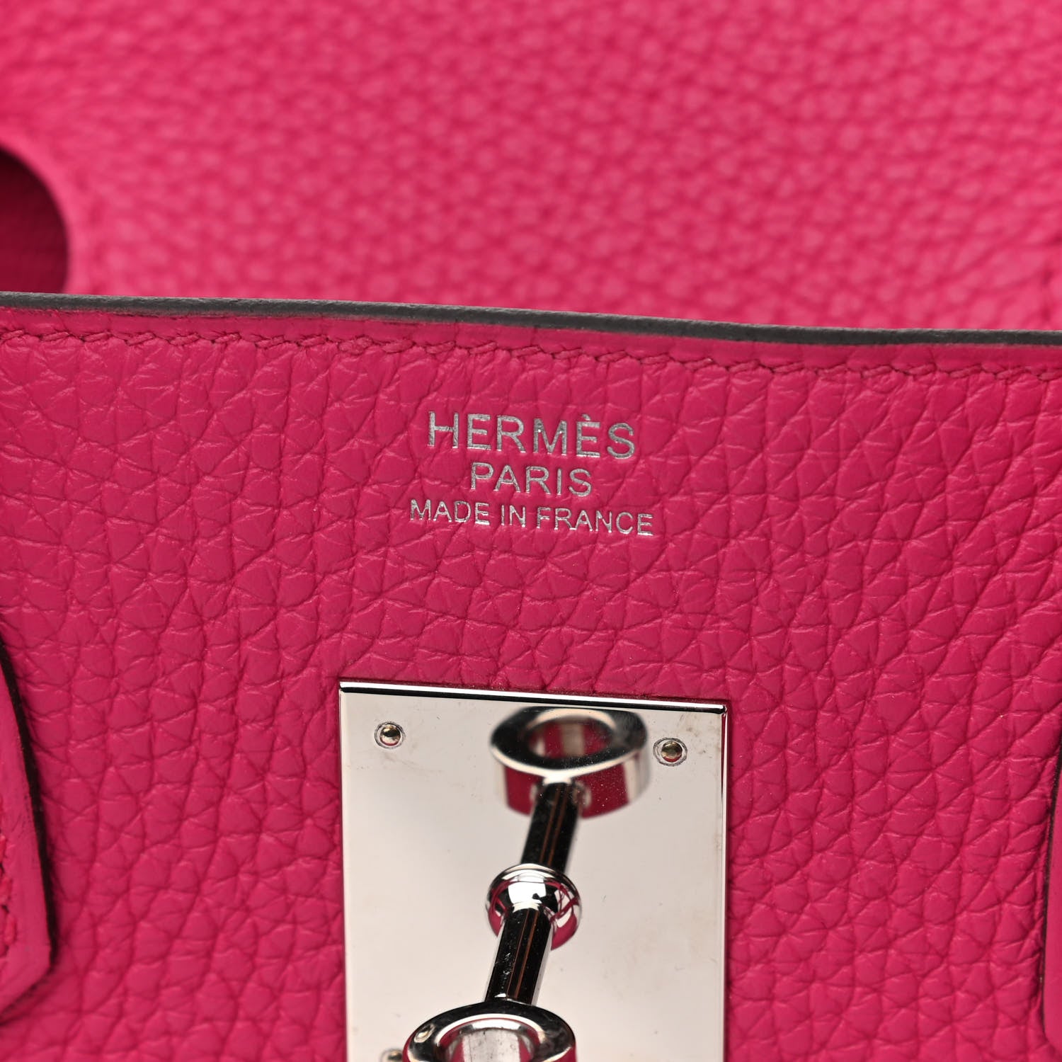 Hermes Taurillon Clemence Birkin 30 Rose Shocking 6 of 9