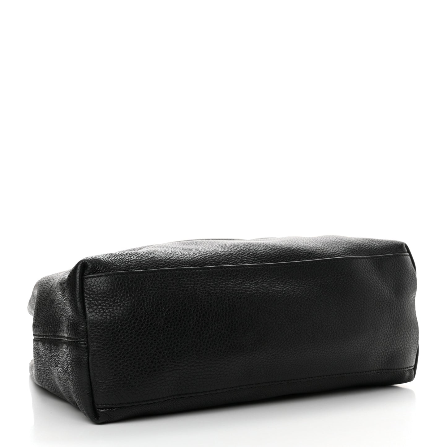 Pebbled Calfskin Medium Soho Chain Shoulder Bag Black