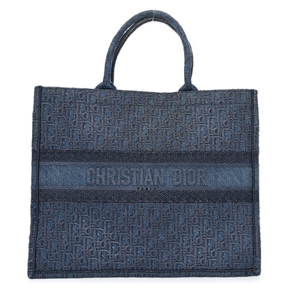 Christian Dior Oblique Denim Book Tote Denim Blue 1 of 10