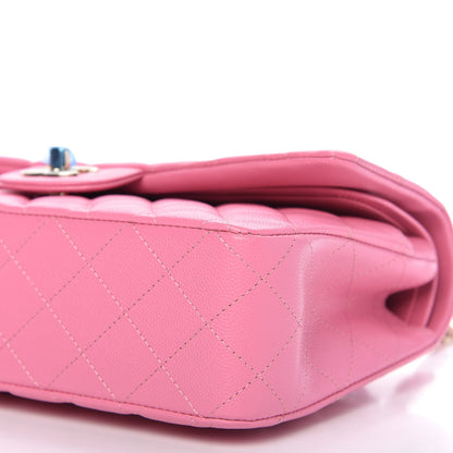 Chanel Caviar Quilted Medium Double Flap Pink 7 of 10