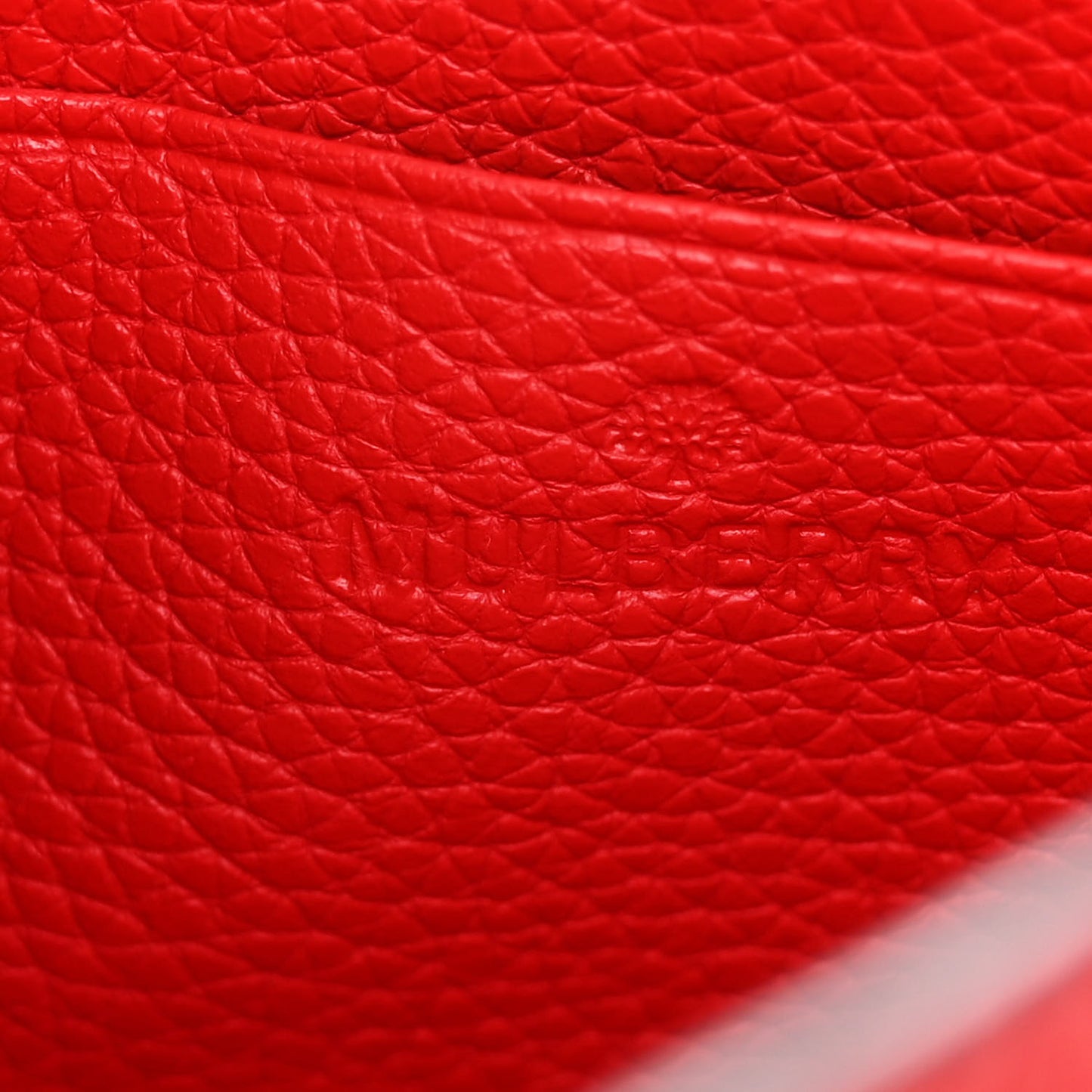 Classic Grain Calfskin Mini Lily Fiery Red