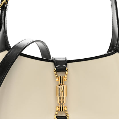 Gucci Boarded Dyana Lux Calfskin Bi-Color Small Jackie 1961 Hobo Mystic White Black 5 of 9