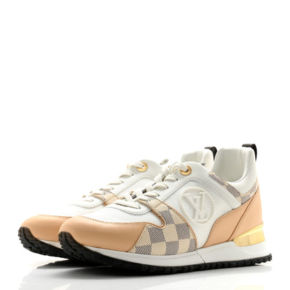 Louis Vuitton Calfskin Damier Azur Run Away Sneakers 38 White 3 of 8