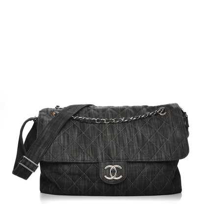 Chanel Denim Quilted Stretch Spirit Messenger Bag 1 of 13