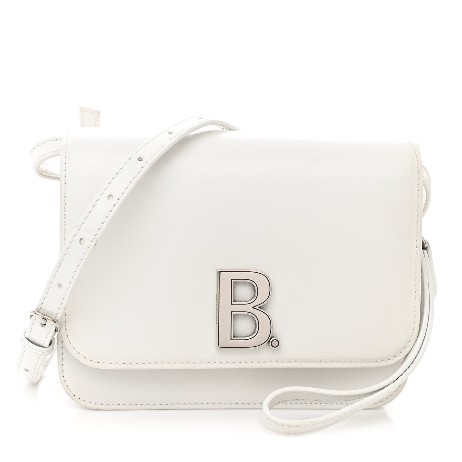 Balenciaga Shiny Box Calfskin Small B Bag White 1 of 12