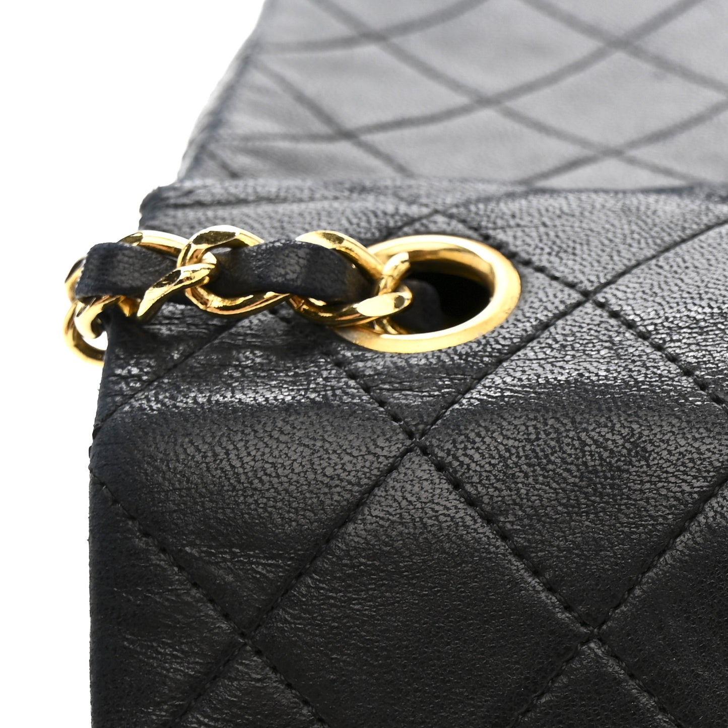 Lambskin Quilted Small Single Flap Black